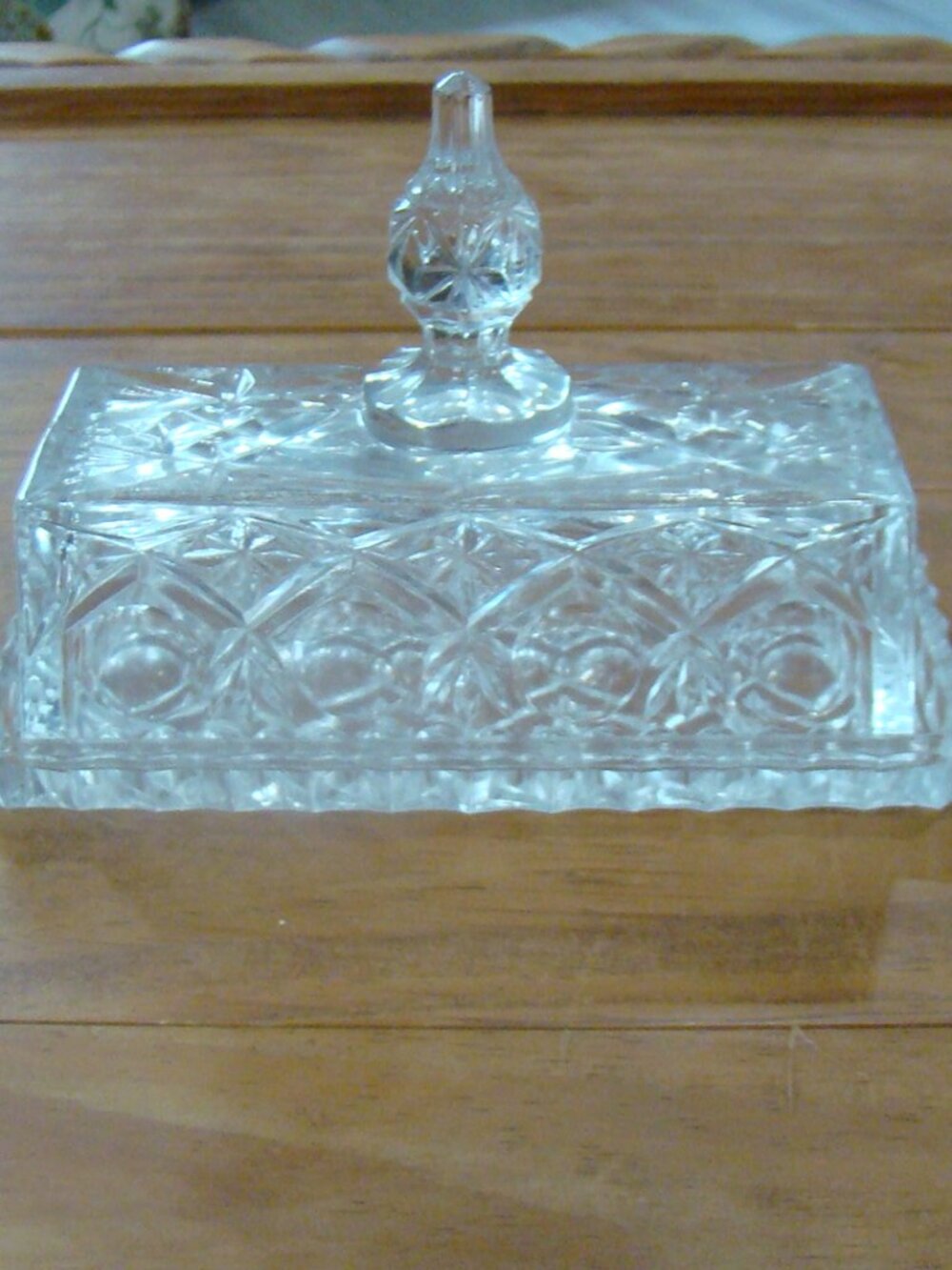 Cut Crystal Butter Dish and Cover